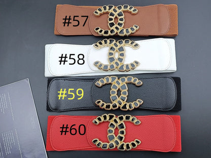 7CM elastic waistband, fashionable metal buckle dress suit jacket decoration belt