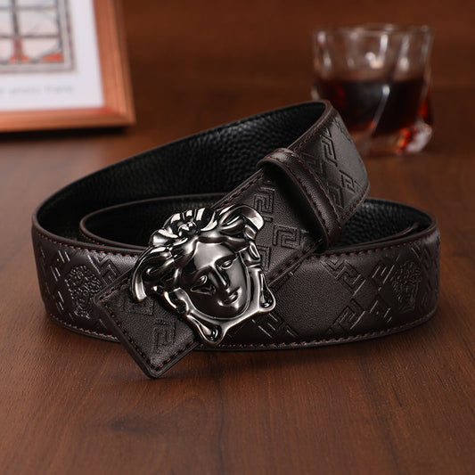 2025 Medusa 3 Colors  printed letter leather belt