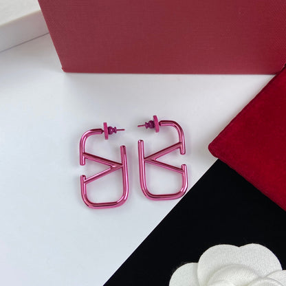 VALENTINO Personalized Pink Logo Earrings