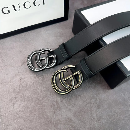 2025 belt 2 Colors printed letter leather belt