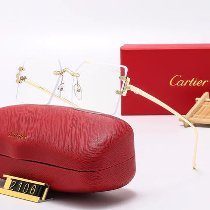 2025 Square stylish frameless sunglasses 2106