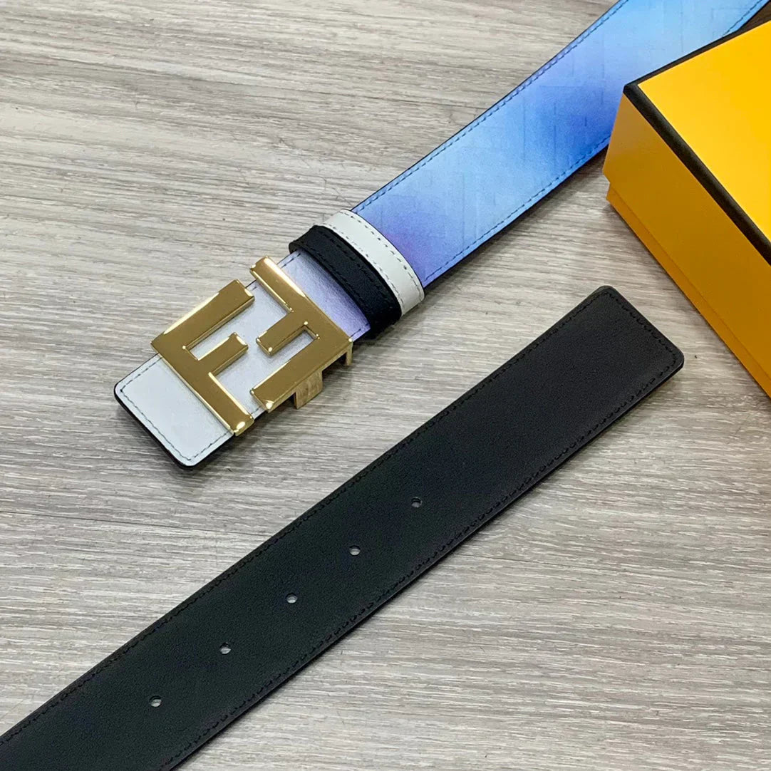 2025 Double-sided calfskin electroplated buckle belt 40MM width