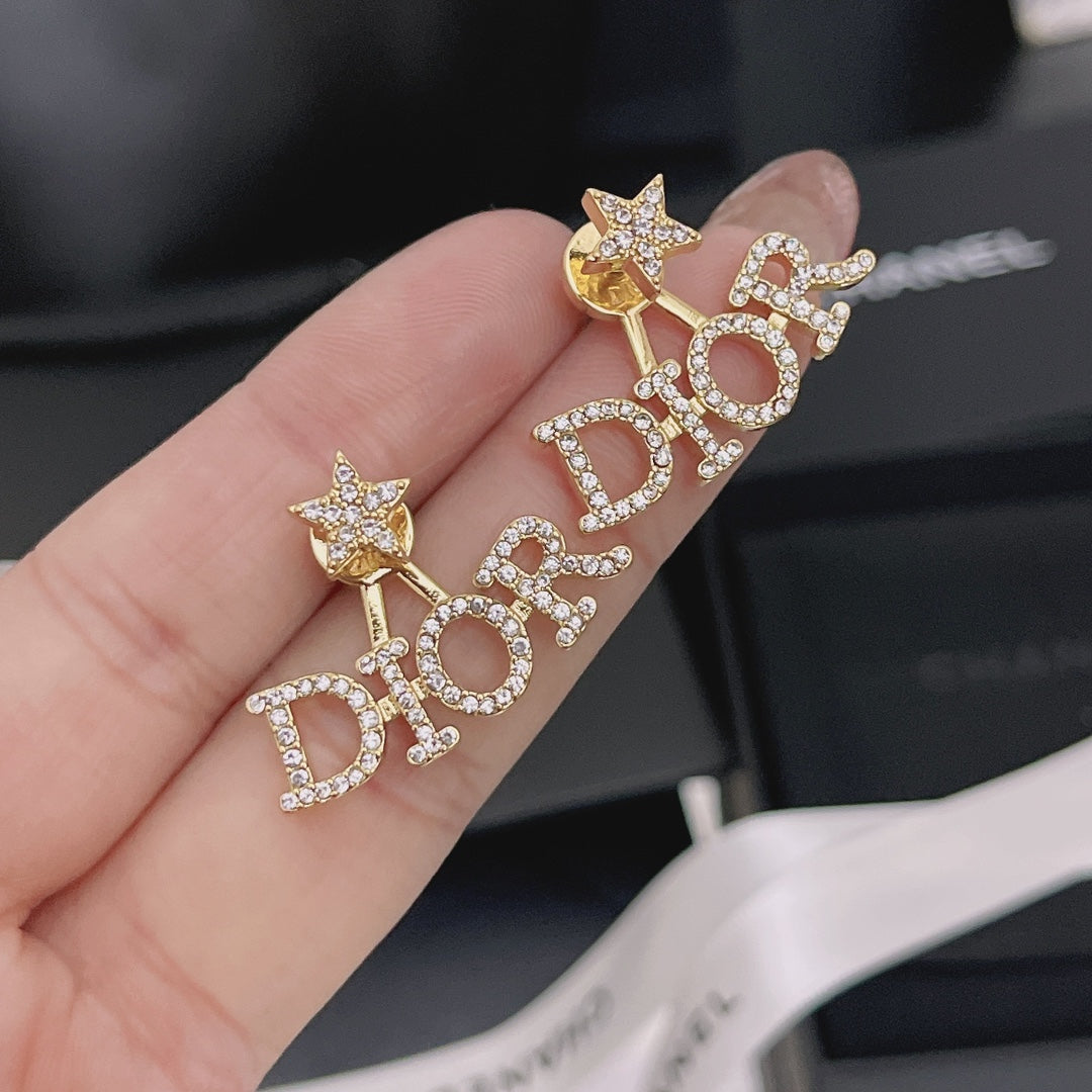 2025 Zircon Star Letter Earrings