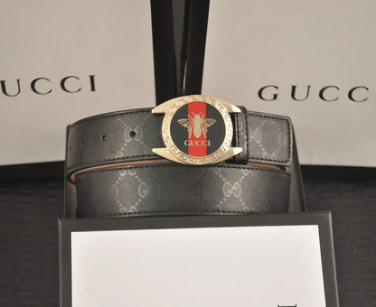 2025 2 Colors printed letter leather belt