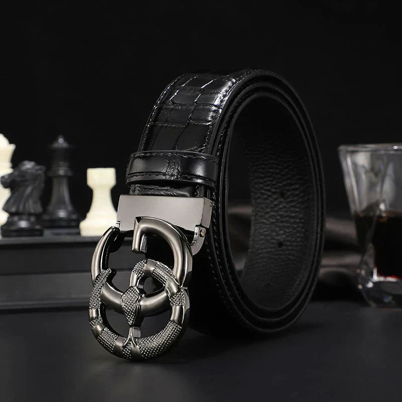 2025 3 Colors printed letter leather belt