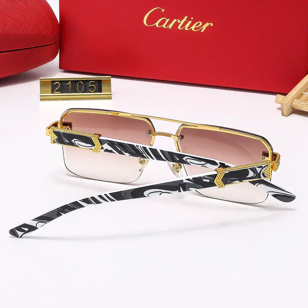 2025 Square stylish frameless sunglasses 2105