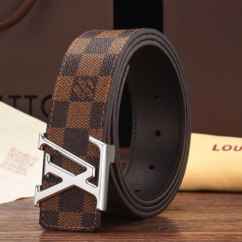 2025 3 Colors  printed letter leather belt
