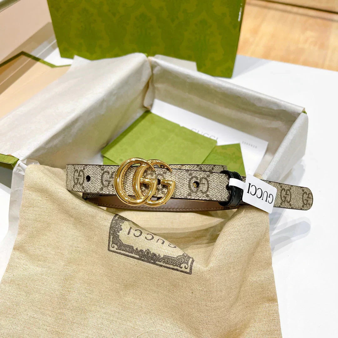 2025 Reversible belt with buckle, width 2.0cm