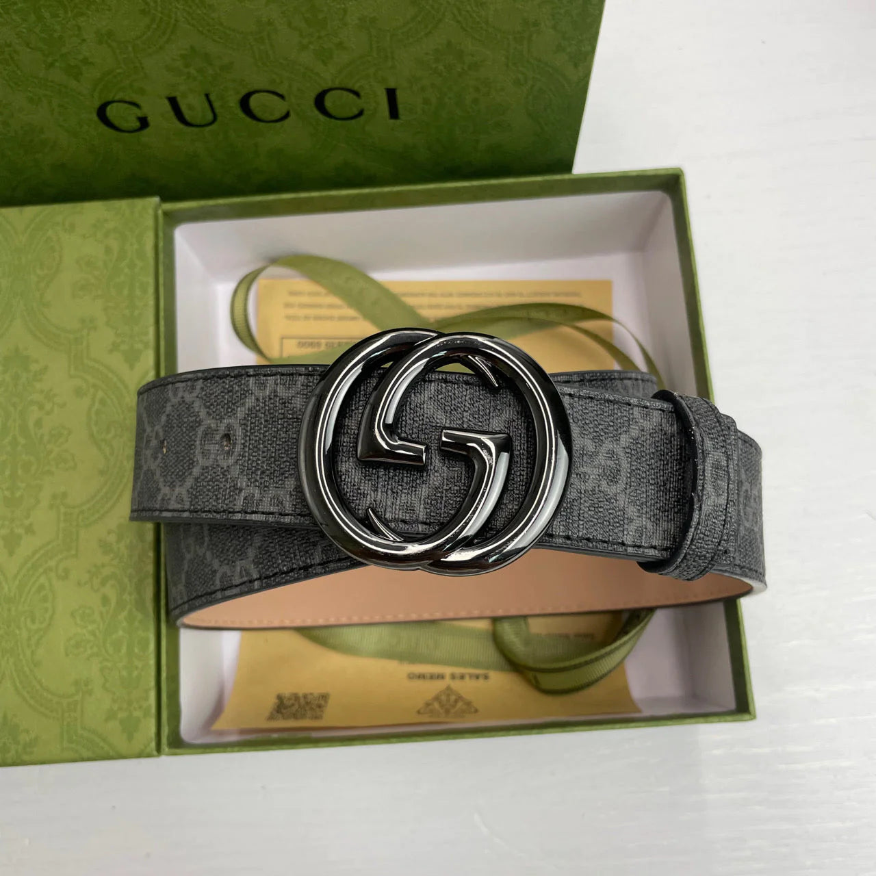 2025  4 Colors Classic double G pattern printed belt