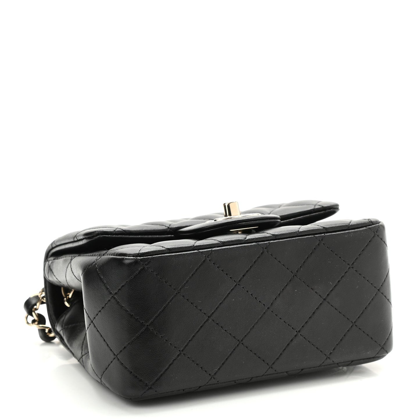 2025 Bag Lambskin Quilted Mini Square Flap Bag Black