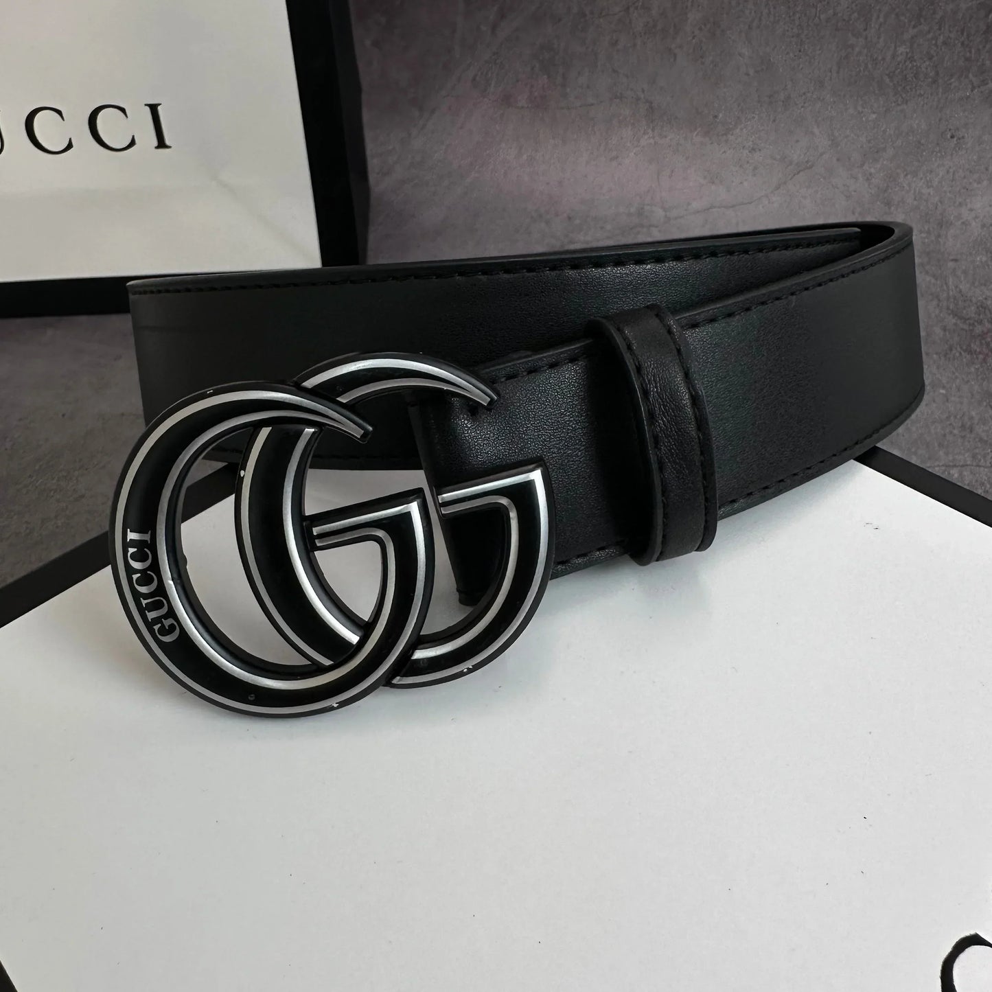 2025 belt 2 Colors printed letter leather belt