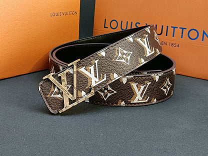 2025 belt 3 Colors four-leaf clover double shadow printed belt