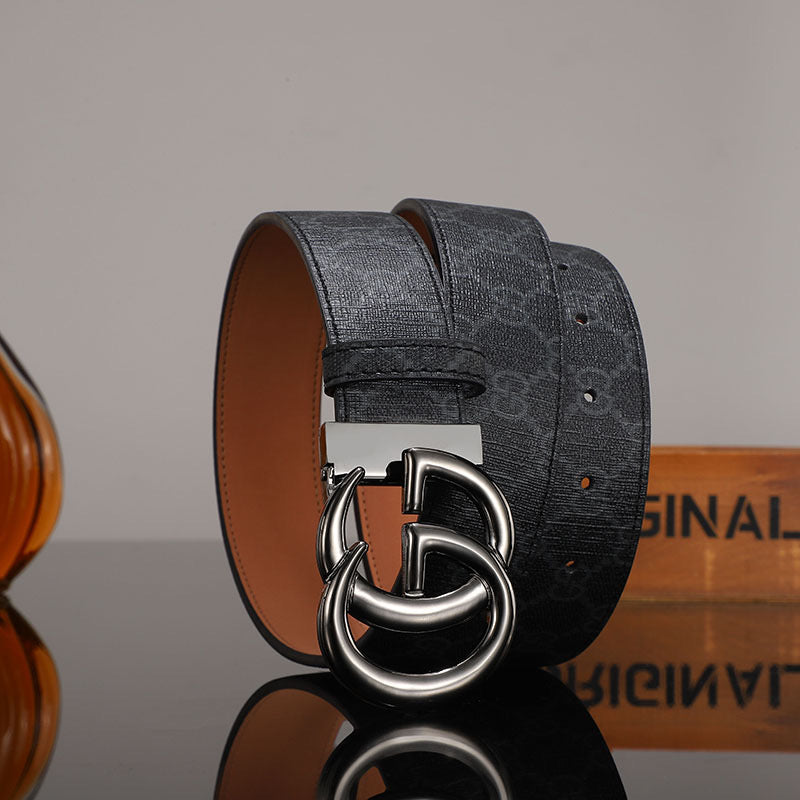 2025 3 Colors  printed letter leather belt