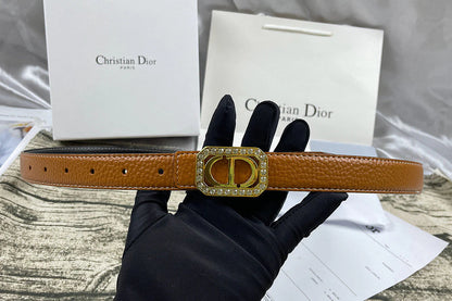 2025 6 Colors  rhinestone lychee pattern double-sided belt