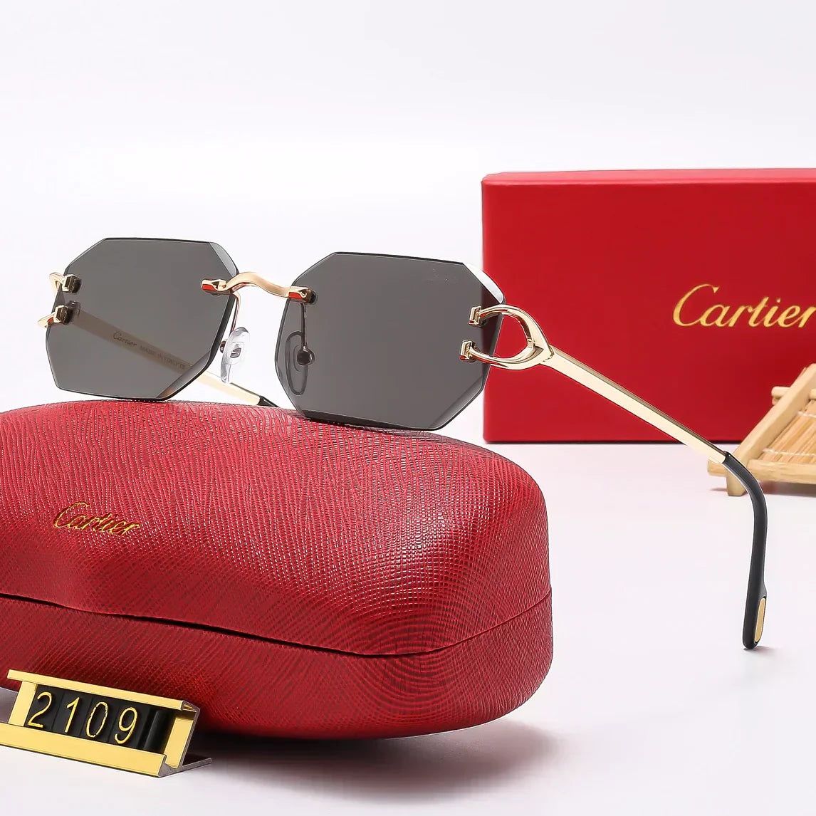 2025 5 Colors Fashion Frameless Sunglasses2109