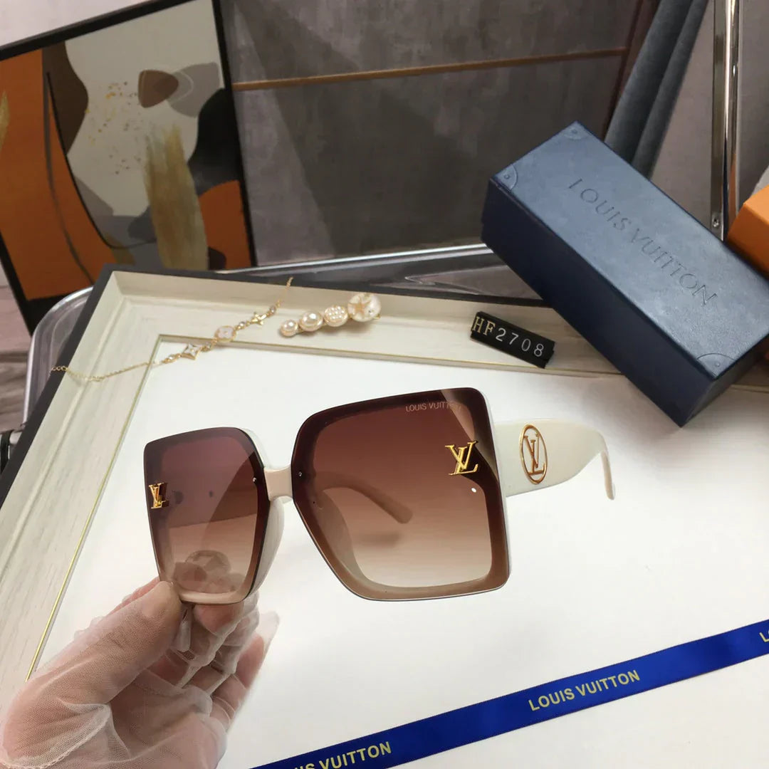 2025 Square large frame trendy retro sunglasses