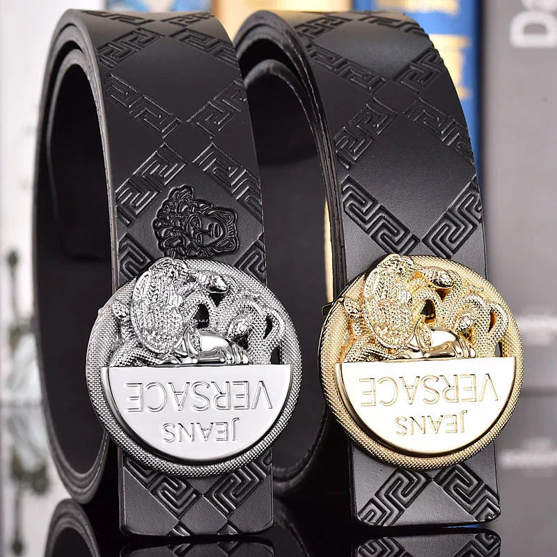 2025 2 Colors printed letter leather belt