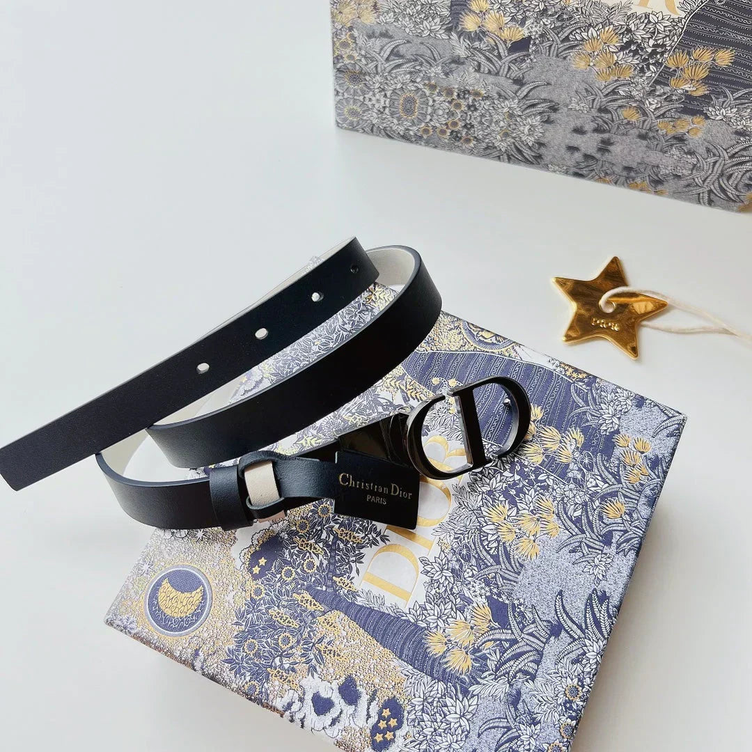 2025 Belt in gold-finish metallic calfskin