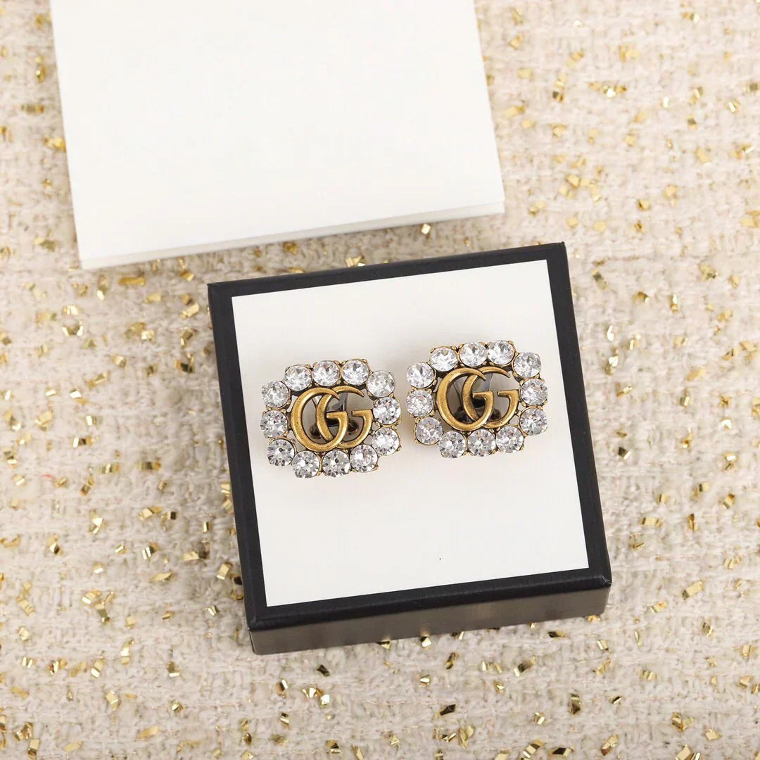 2025 Women's Letter Rhinestone Earrings