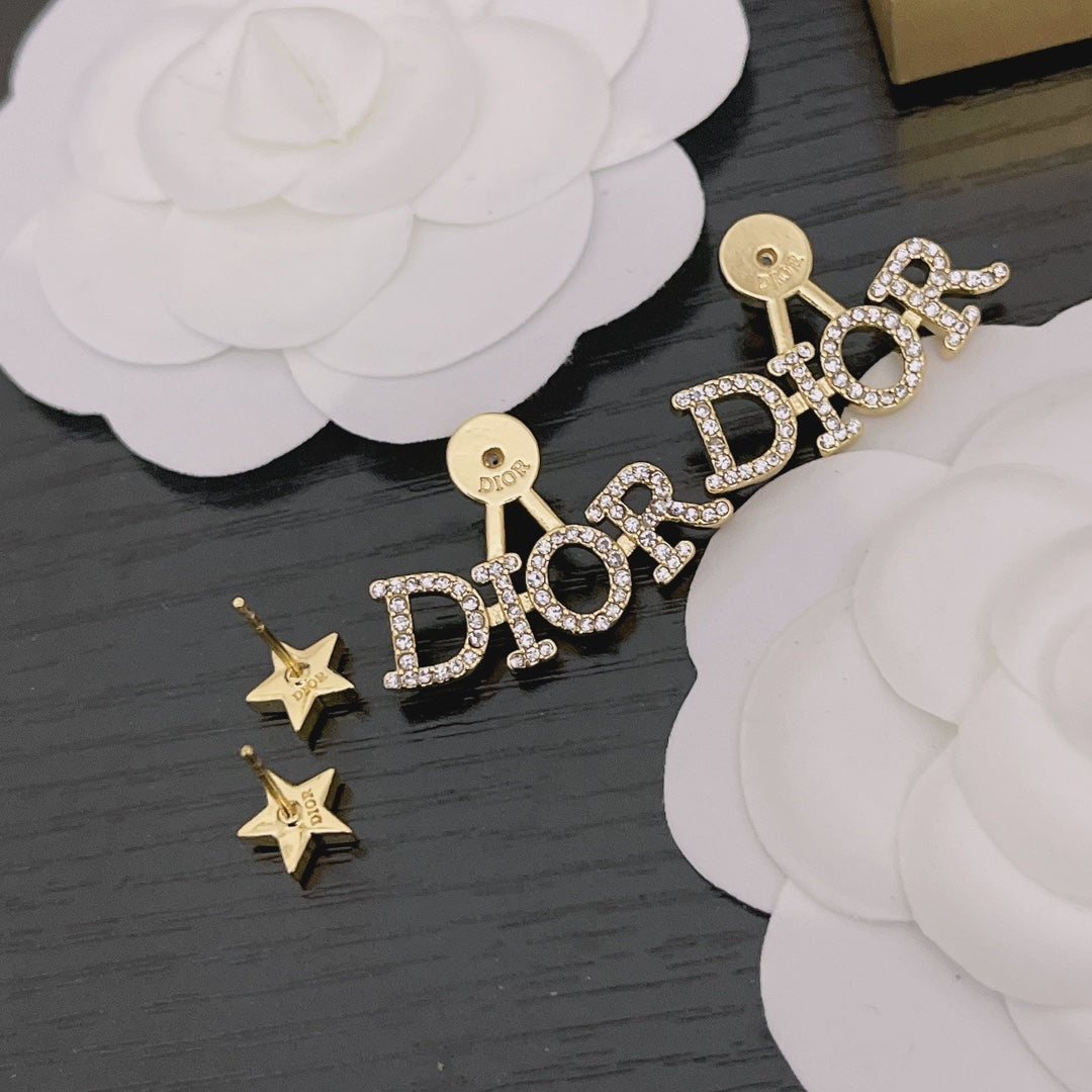 2025 Zircon Star Letter Earrings