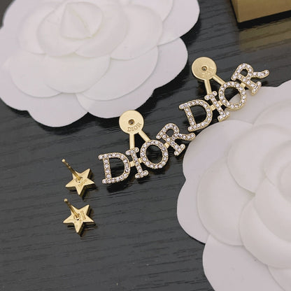 2025 Zircon Star Letter Earrings