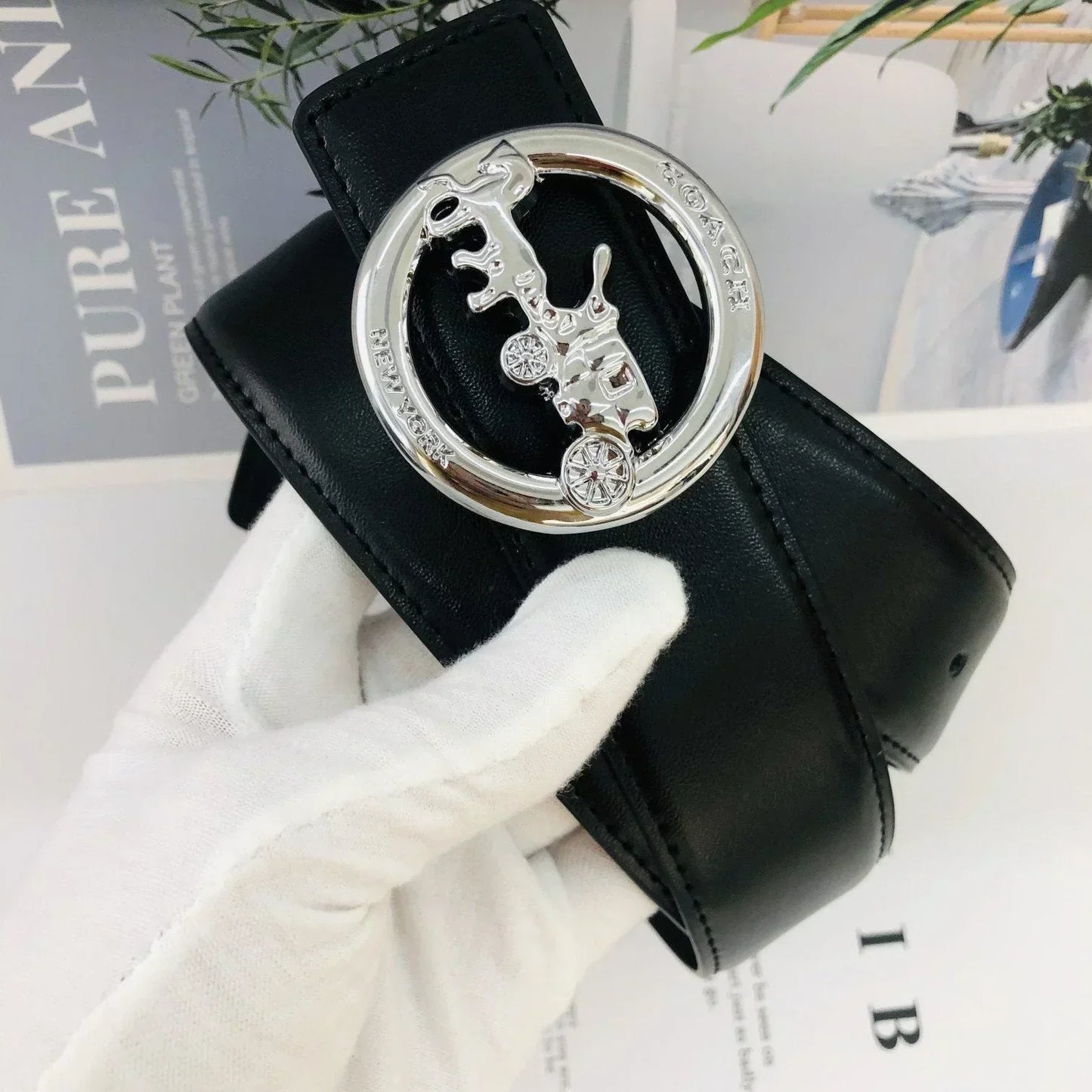 2025 3 Colors Black Leather Belt