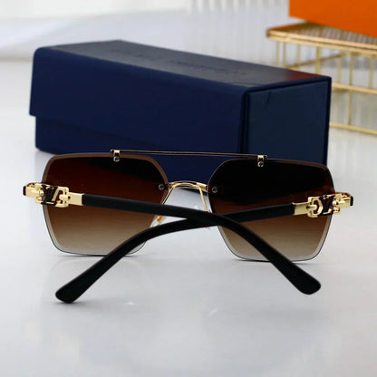 2025 Metal polygonal large frame sunglasses