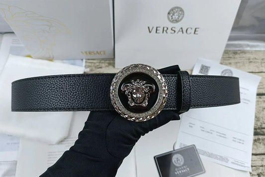 2025 4 Colors   lion head double-sided lychee pattern belt