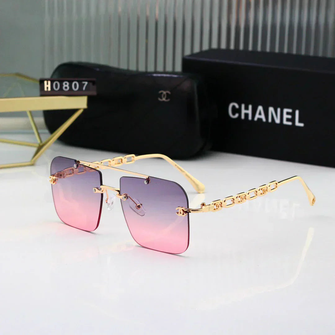 2025 Fashionable watermark metal frame sunglasses H0807