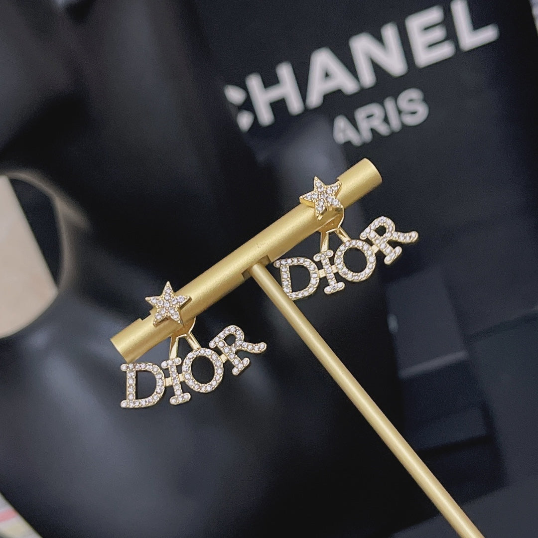 2025 Zircon Star Letter Earrings