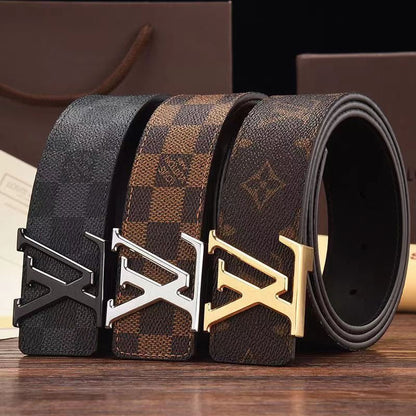2025 3 Colors printed letter leather belt