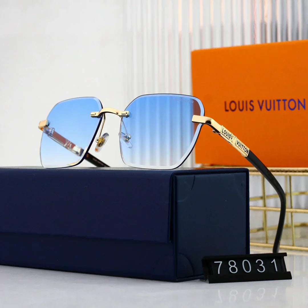 2025 Polygonal rimless cut-edge sunglasses