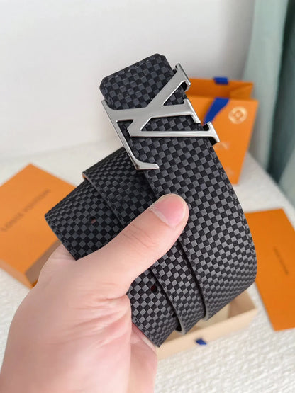 2025 belt cowhide leather belt width 4.0cm