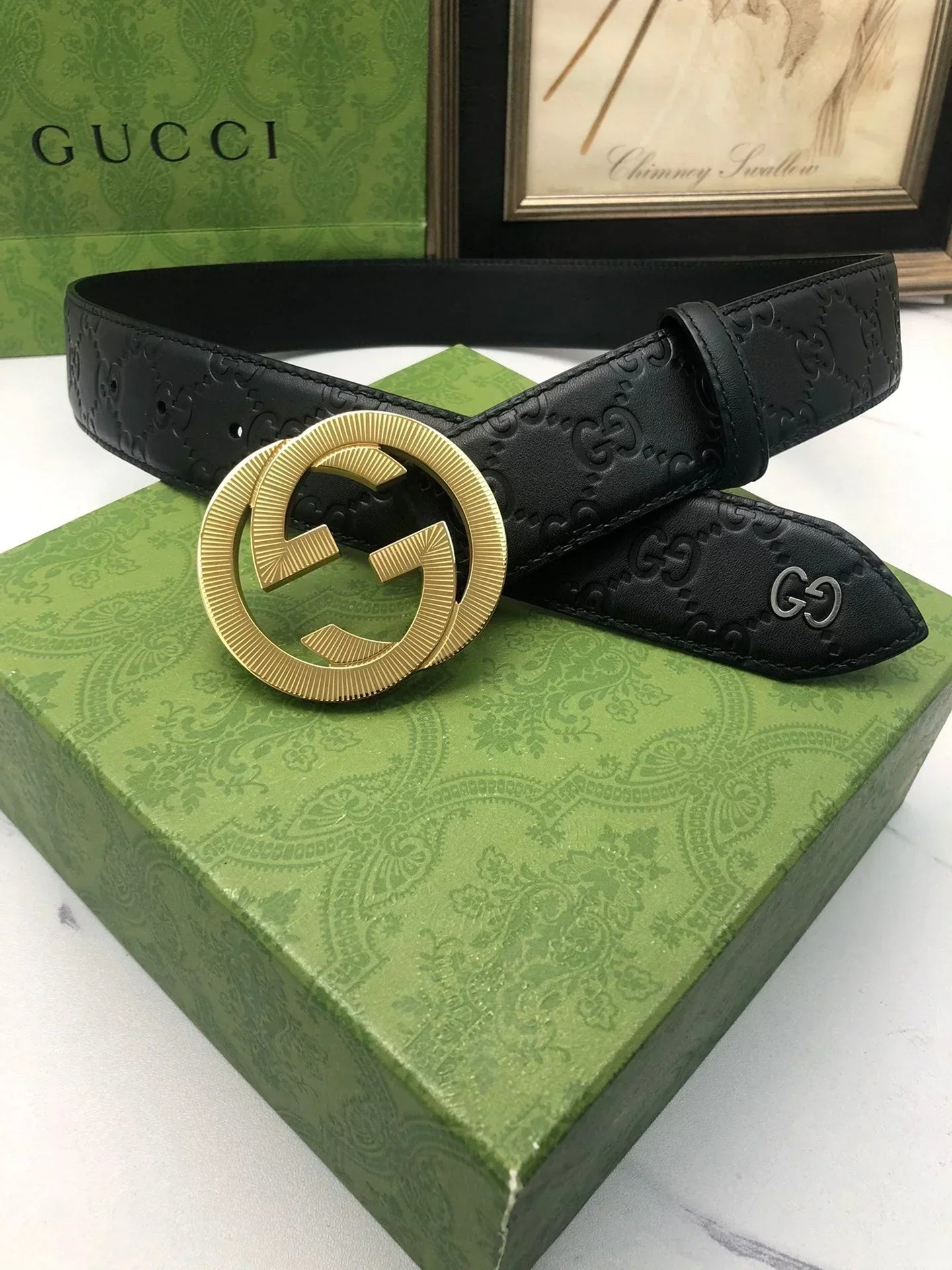 2025 First layer calfskin heat pressed Belt width 3.8cm