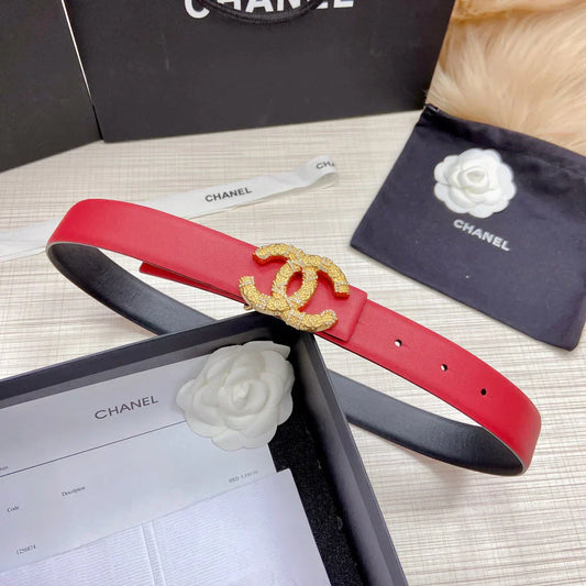 2025 Double-sided imported top layer calfskin plain weave belt Classic brick inlaid