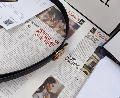 2025 5 Colors  Double C Rhinestone Belt