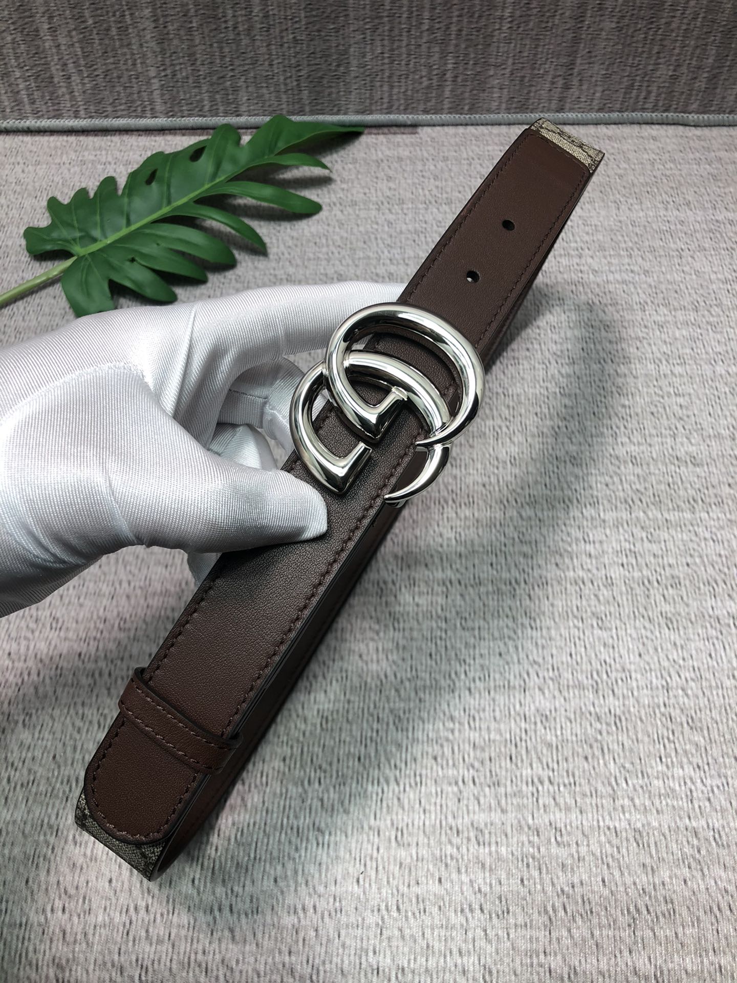 2025 Imported top-grain cowhide belt with tail surface, lined with top-grain calfskin bottom, width 3.0cm