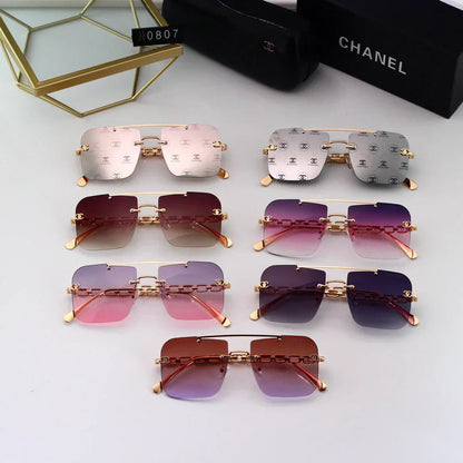 2025 Fashionable watermark metal frame sunglasses H0807