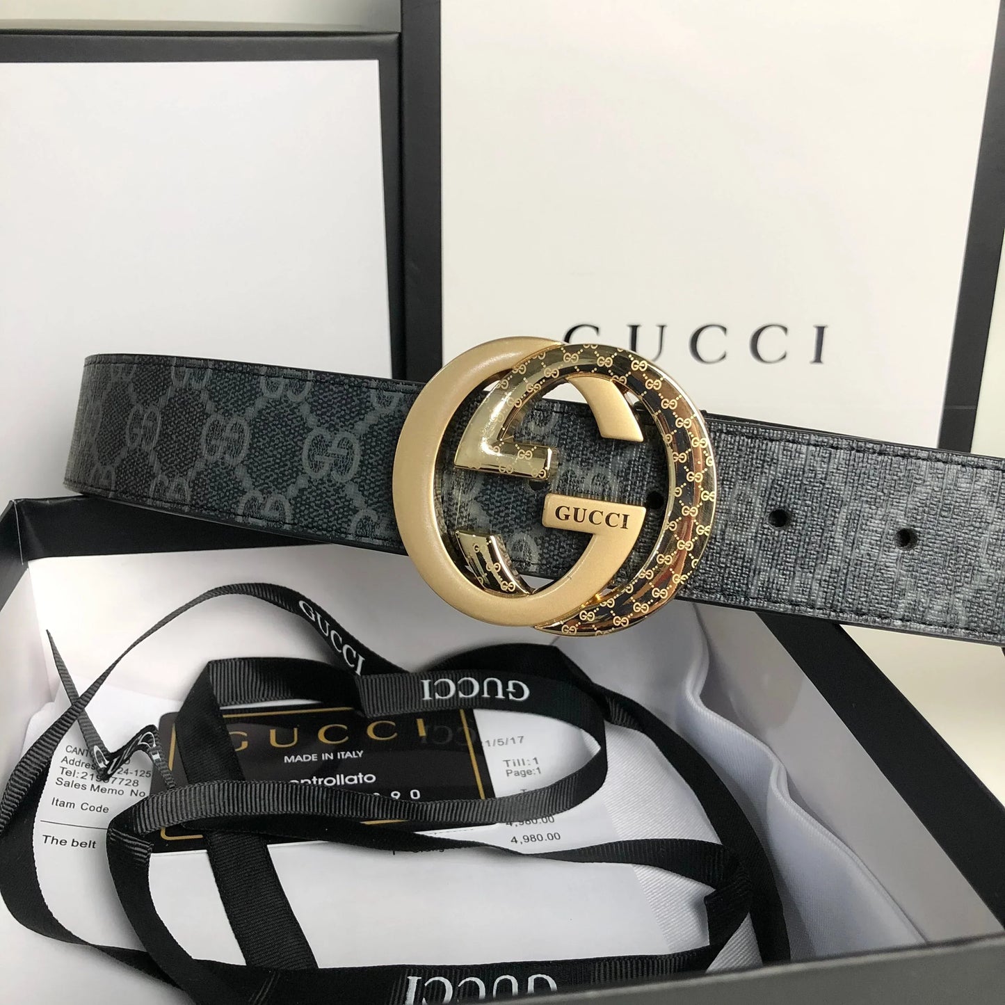 2025 3 Colors printed letter leather belt