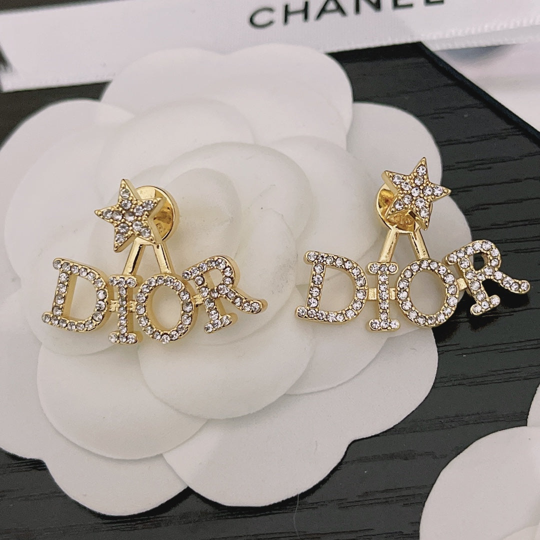 2025 Zircon Star Letter Earrings