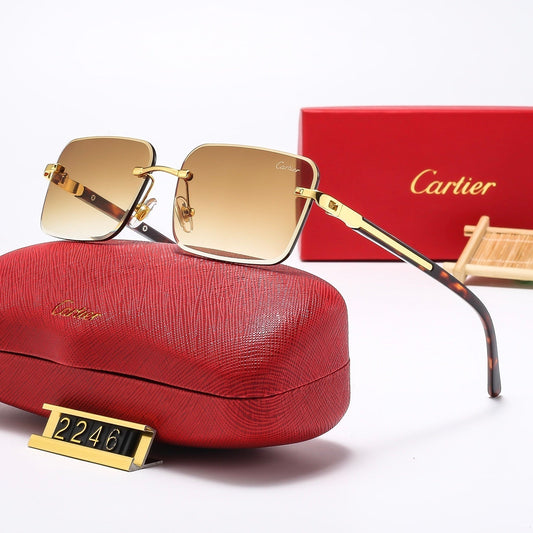 2025 Fashion  frameless square sunglasses 2247