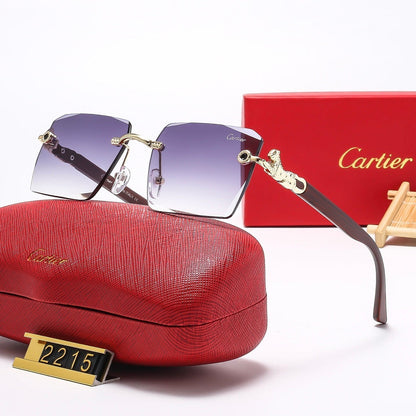 2025 Square frameless leopard head  Sunglasses 2215