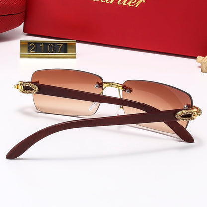 2025 Diamond Fashion Frameless Sunglasses 2107