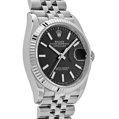 2025 Watch Datejust 126234 White Gold Stainless Steel Black Dial Jubilee (2022)
