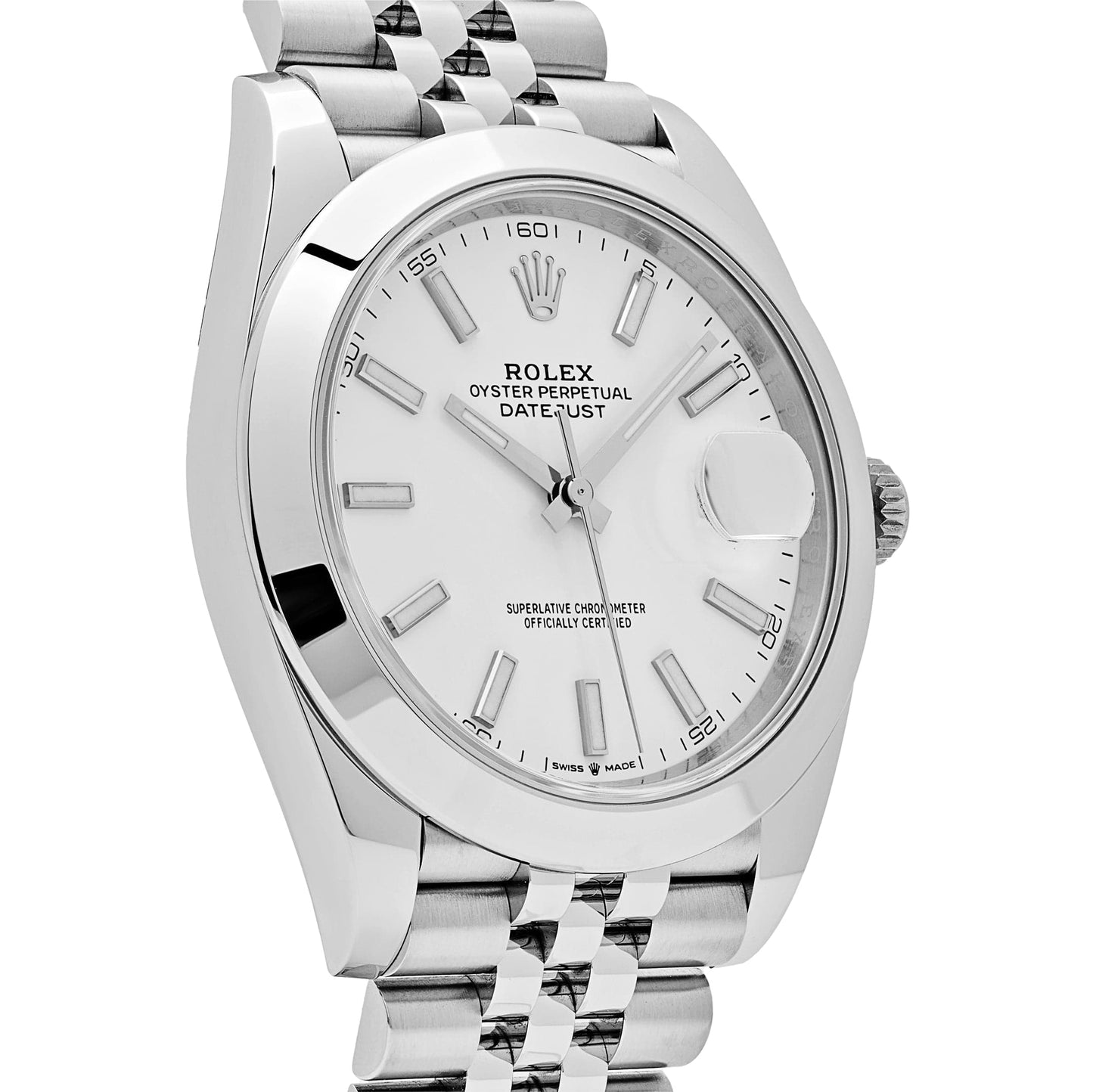 2025 Watch Datejust 126300 Stainless Steel Stick White Dial Jubilee (2024)