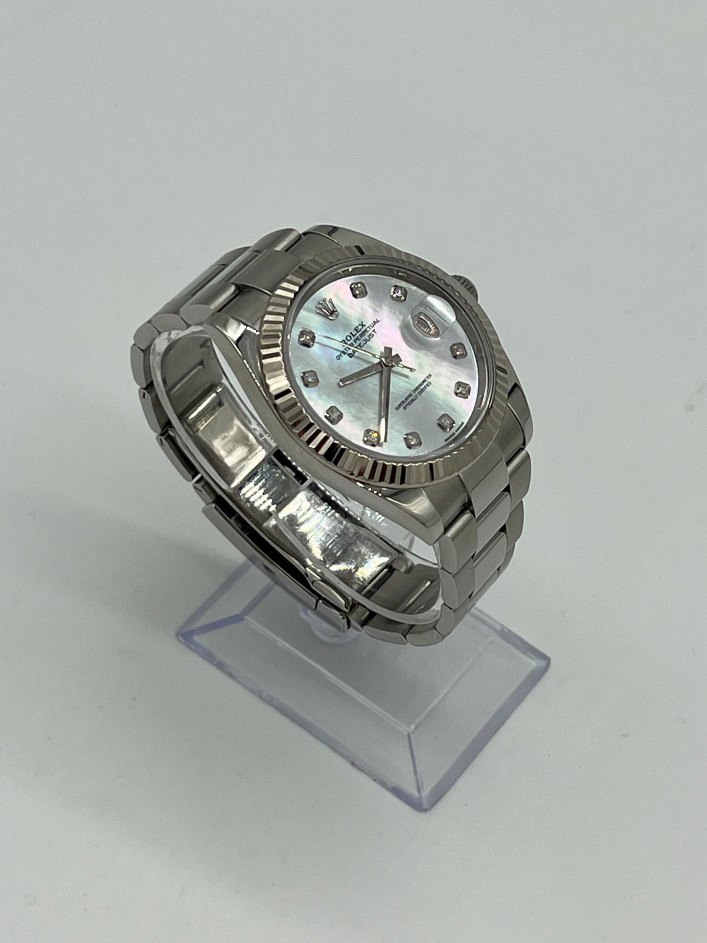 2025 Watch Datejust 126334 Stainless Steel Diamond Mother Of Pearl Dial