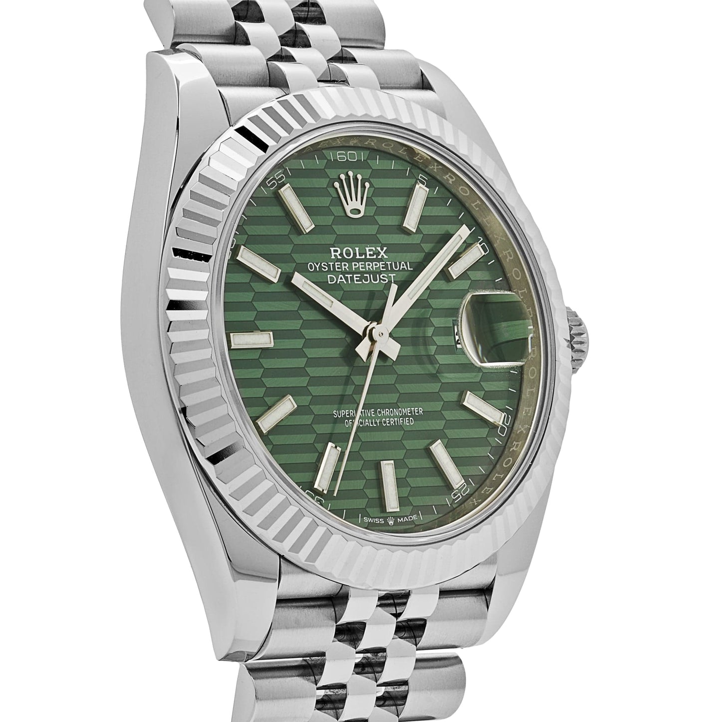 2025 Watch Datejust 126334 Stainless Steel Fluted Motif Green Dial Jubilee (2022)