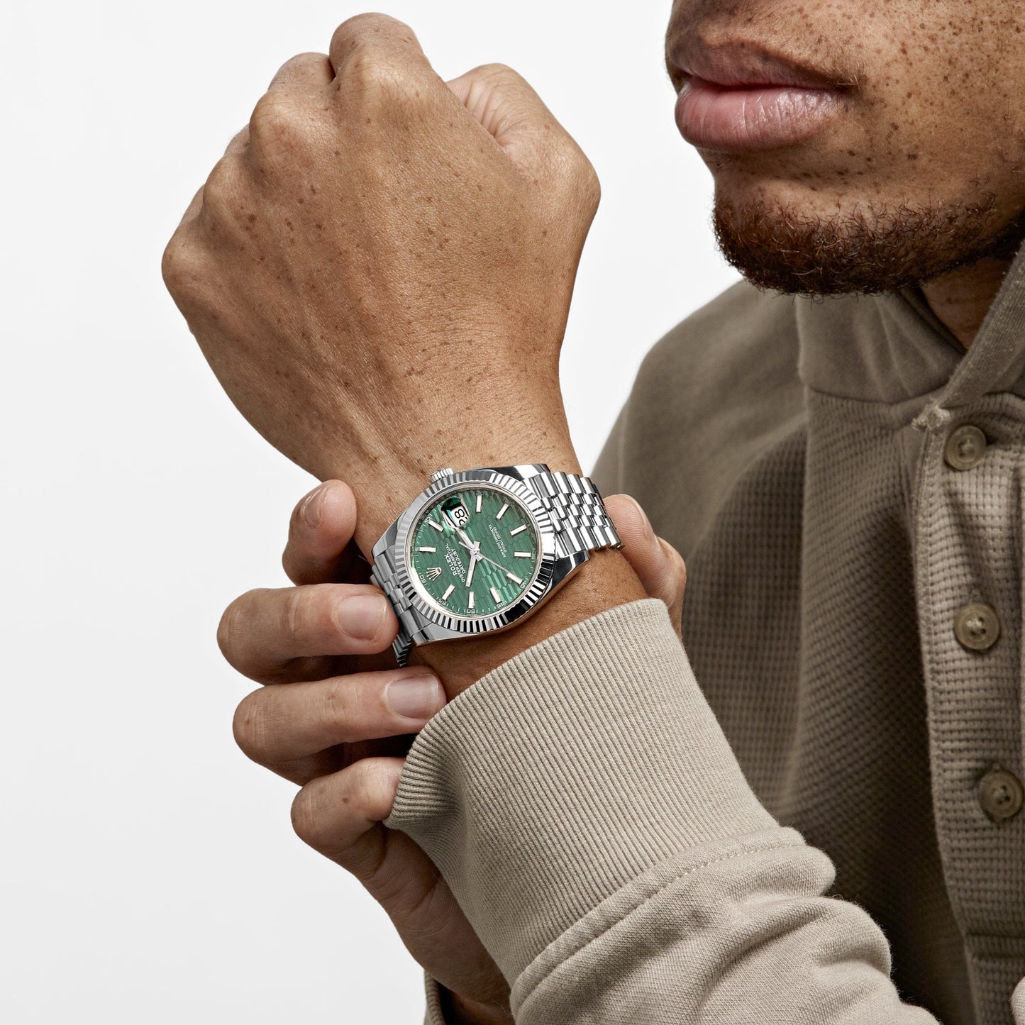 2025 Watch Datejust 126334 Stainless Steel Fluted Motif Green Dial Jubilee (2022)