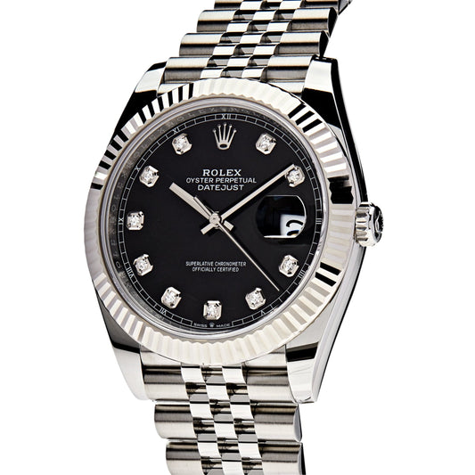 2025 Watch Datejust 126334 Stainless Steel Black Diamond Dial Jubilee (2022)