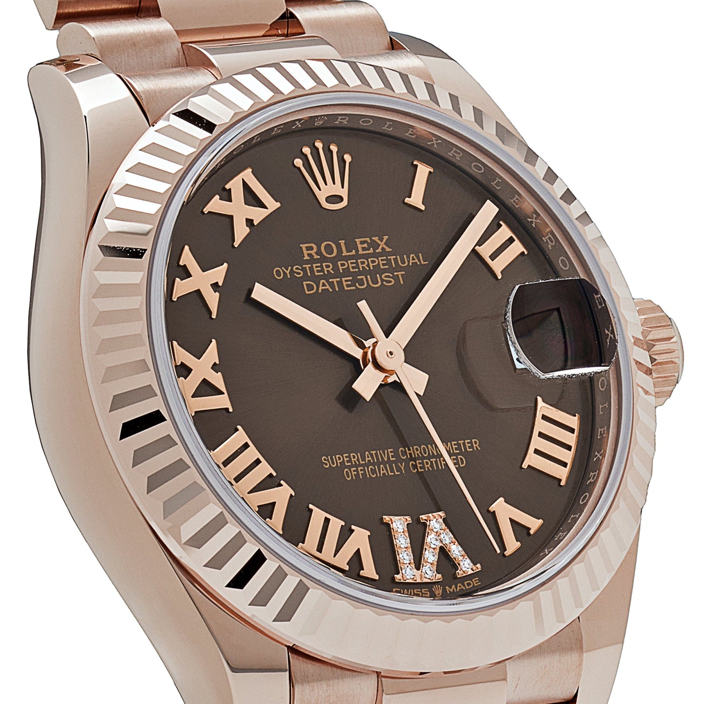 2025 Watch Datejust 278275 Rose Gold Diamond Chocolate Dial President (2022)